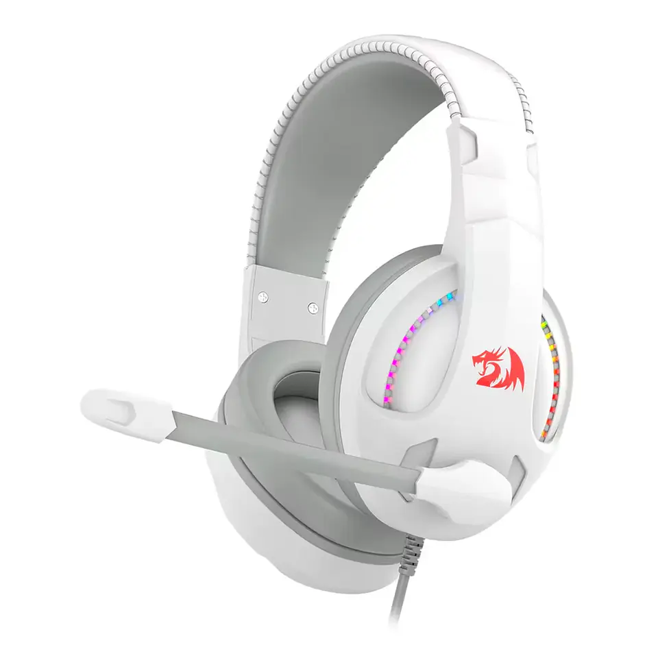 Headset Redragon Cronus, RGB, 40mm, USB E P3 - Branco  4