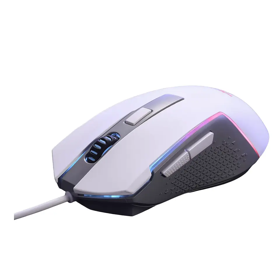 Kit Gamer Teclado e Mouse Redragon S151W RGB - Branco e Cinza 2