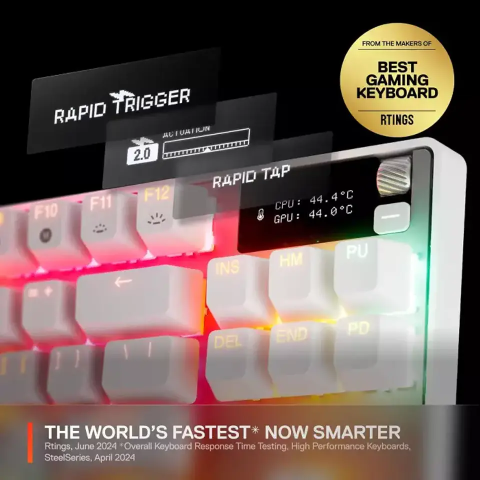 Teclado Steelseries Apex PRO TKL Gen3 RGB Switch OmniPoint 3.0 - White 5