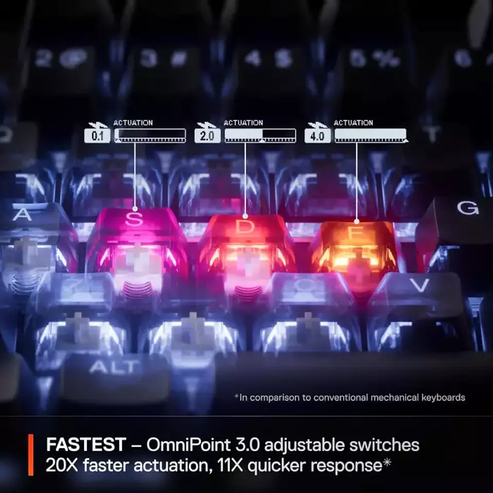 Teclado Steelseries Apex PRO TKL Gen3 RGB Switch OmniPoint 3.0 - White 8