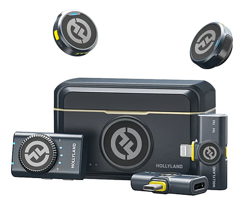 Microfone Hollyland Lark M2 Duo Combo USB-C, Lightning e Camera - Preto