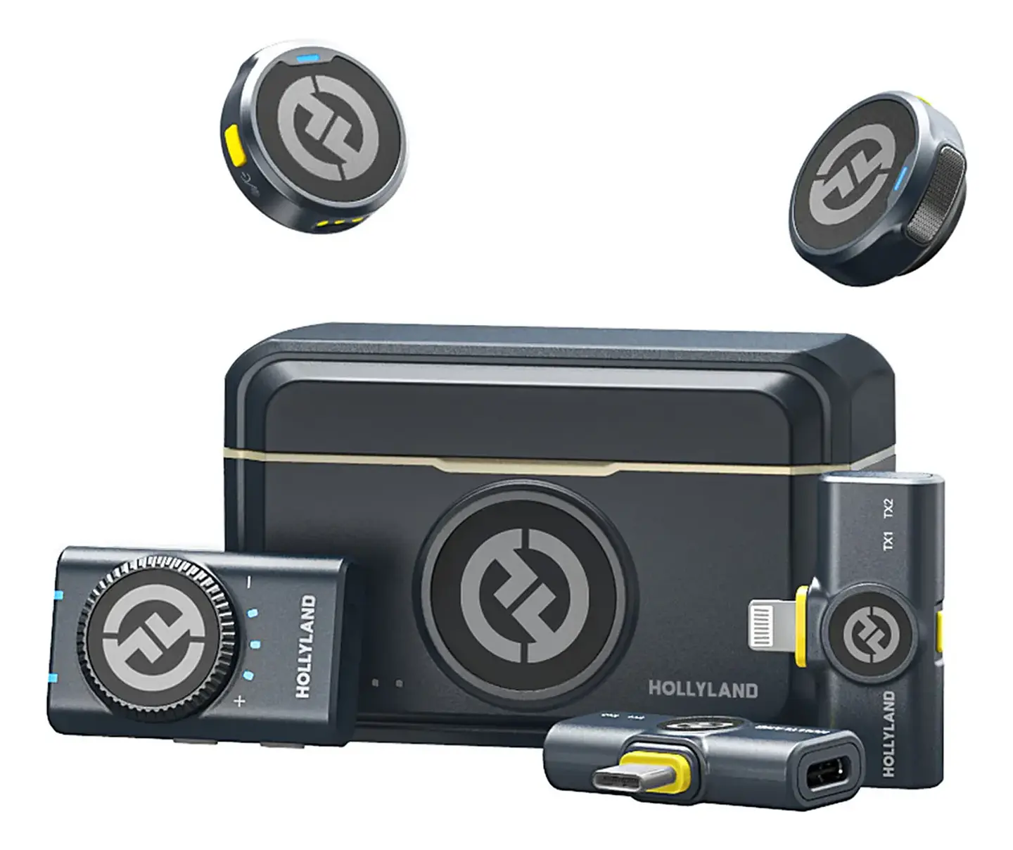 Microfone Hollyland Lark M2 Duo Combo USB-C, Lightning e Camera - Preto 1