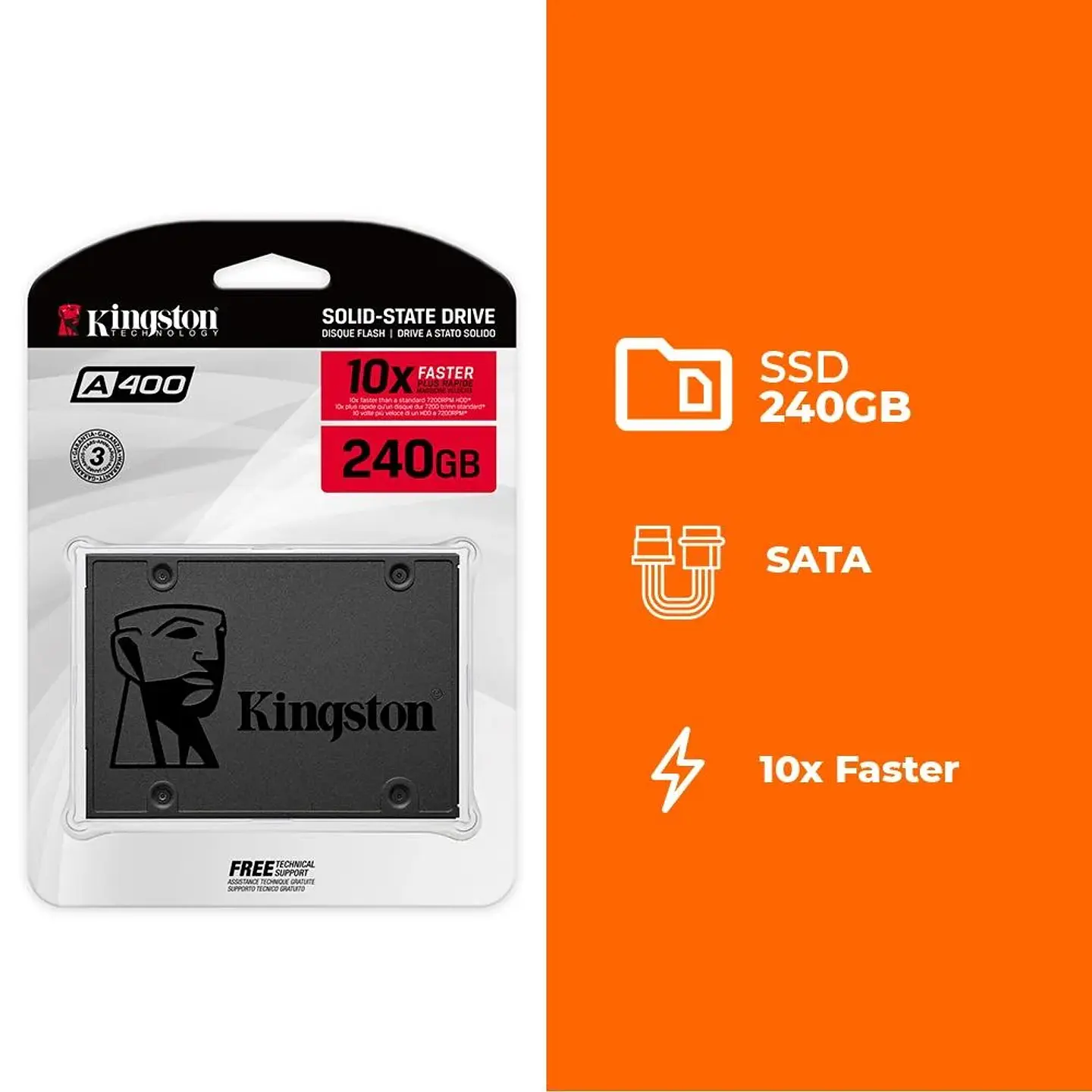 SSD Kingston A400, 240GB, SATA III, 2.5