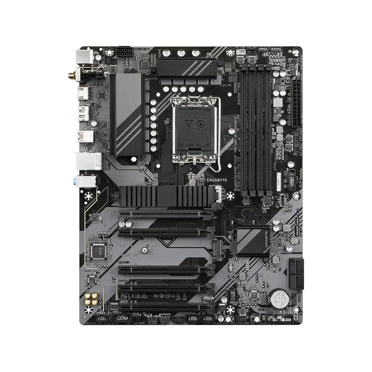 Placa Mãe Gigabyte B760 Ds3h Ax V2 LGA 1700 Intel B760 Atx DDR5, Dual M.2, PCie 4.0, Usb 3.2 Gen 2x2 Type-c, Wifi 6 2