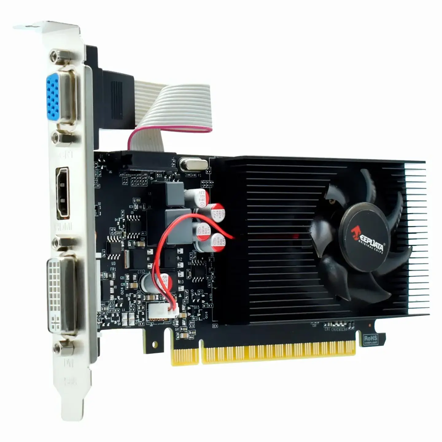 Placa De Vídeo Keepdata Geforce GT 730, 2GB, DDR3 - Low Profile 2