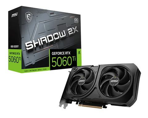 Placa De Video Geforce Nvidia Msi RTX5060ti 8g Shadow 2x Oc Plus 8GB Gddr7 128 Bits 