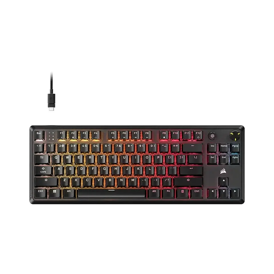Teclado Mecânico Gamer Corsair K70 Core TKL Tenkeyless, RGB LED, Switch MLX Vermelho V2, Teclas ABS DS, Preto - CH-911911E-NA 4