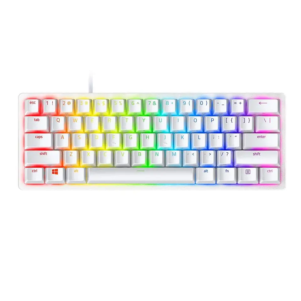 Teclado Mecânico Gamer Razer Huntsman Mini, Chroma, Razer Switch Red, USB Tipo-C, US, Mercurio Branco - RZ03-03390400-R3M1 1