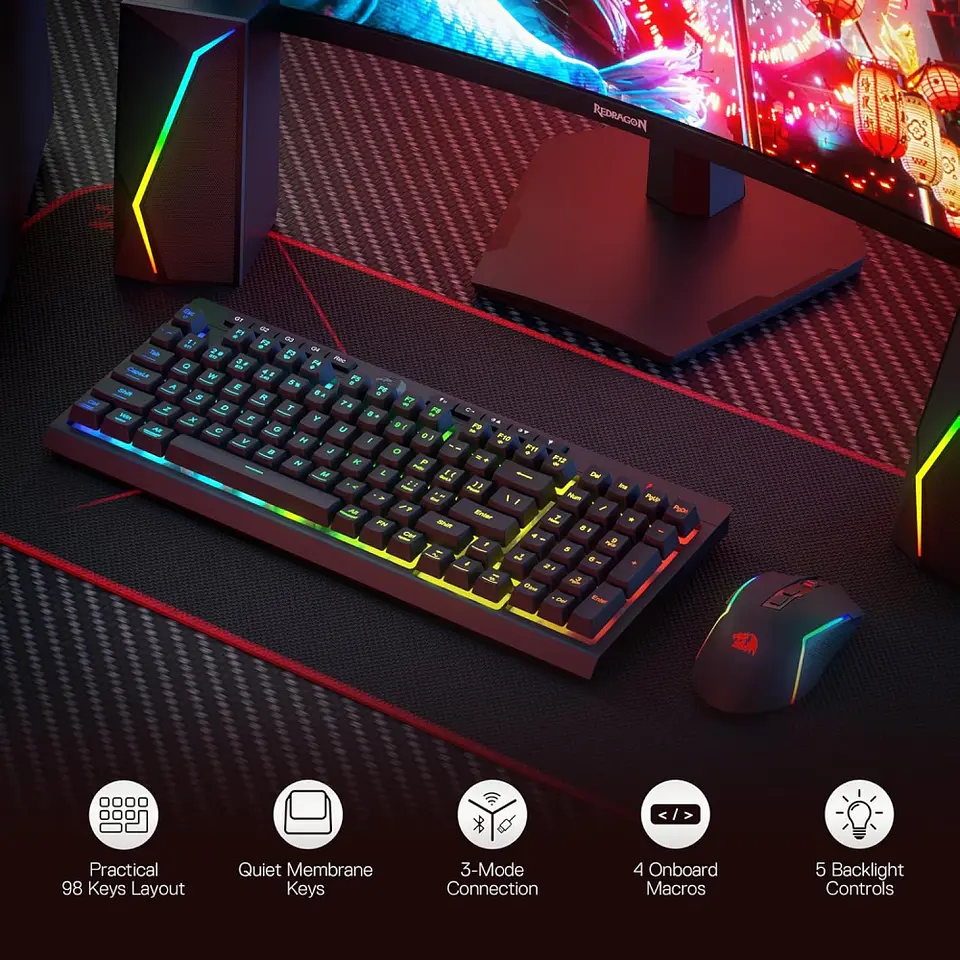 Kit de Teclado e Mouse Redragon - S142 6
