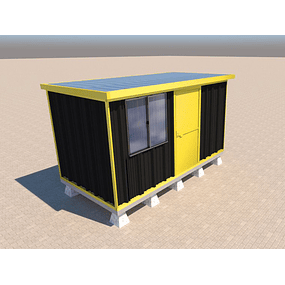 Bodega modular de 2x4 mt. - amarillo