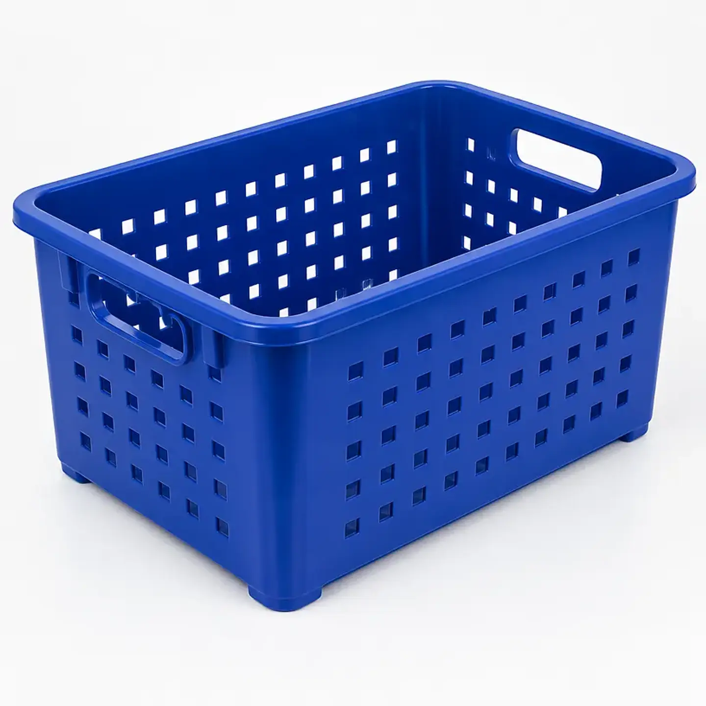 Organizador plástico apilable de 12 L, azul 1