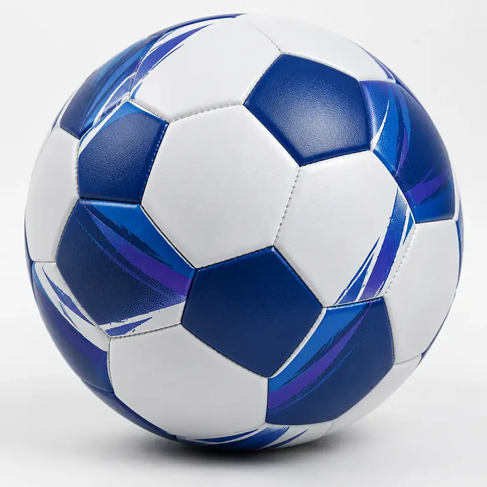 Balón de fútbol número 5, azul y blanco 1
