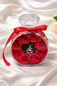 Caja De Rosas Con Collar Dije Corazón Corona Regalo Para Muj - Miniatura 1