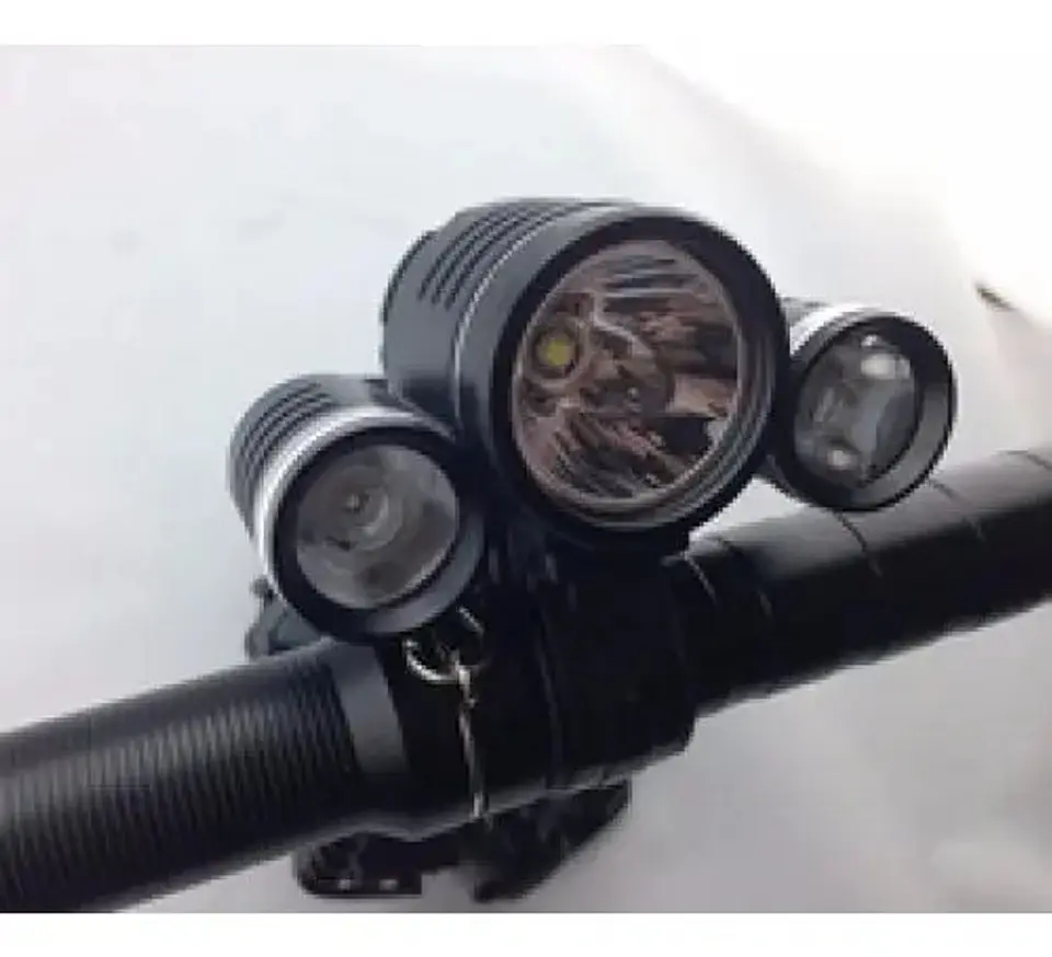 Linterna Led De Cabeza Recargable X 3 Incluye Clip Bicicleta 2