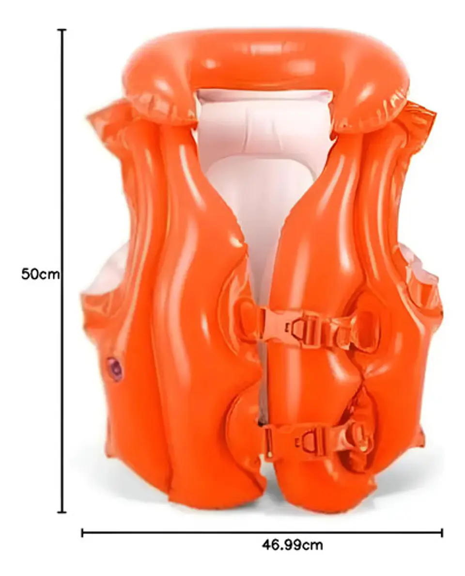 Chaleco Inflable Deluxe Intex Para Niños De 3 A 6 Años Naranja 3
