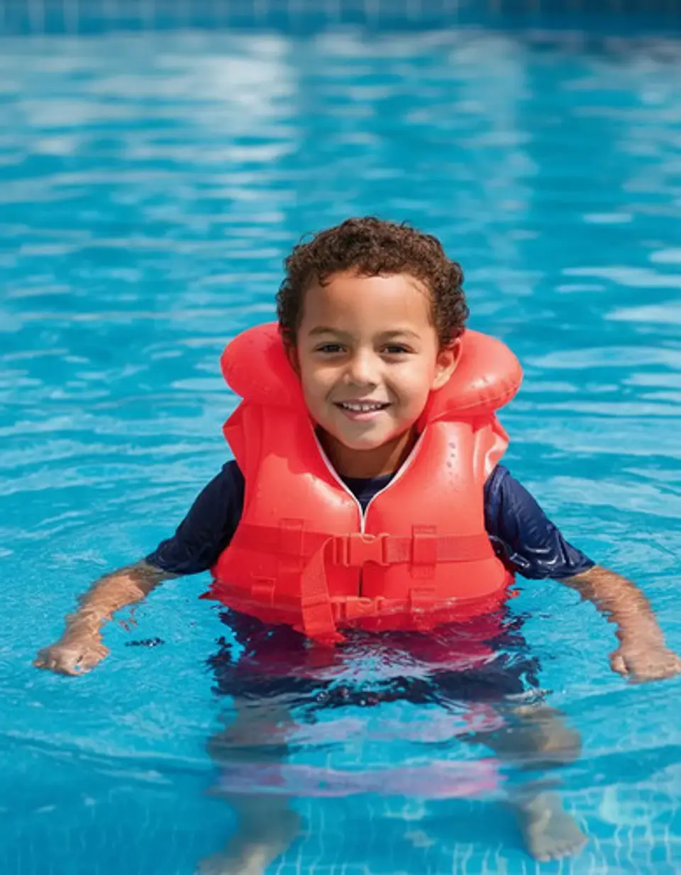 Chaleco Inflable Deluxe Intex Para Niños De 3 A 6 Años Naranja 4