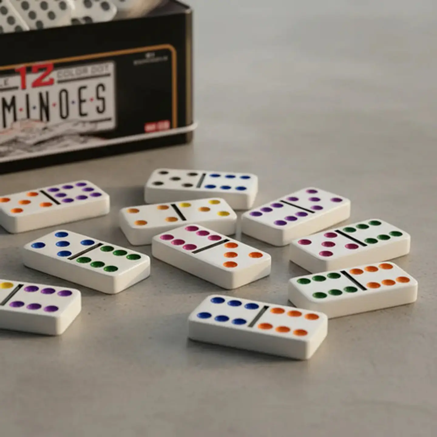Domino Doble Doce 12 X 12 91 Fichas Alta Calidad Estuchelujo 4