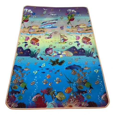 Tapete Bebe Gateo 1.80mt X 1.20 Doble Faz