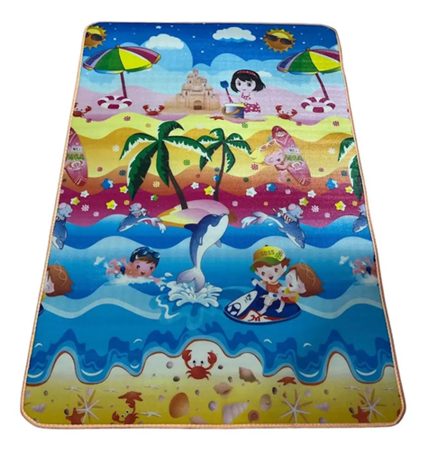 Tapete Bebe Gateo 1.80mt X 1.20 Doble Faz 5