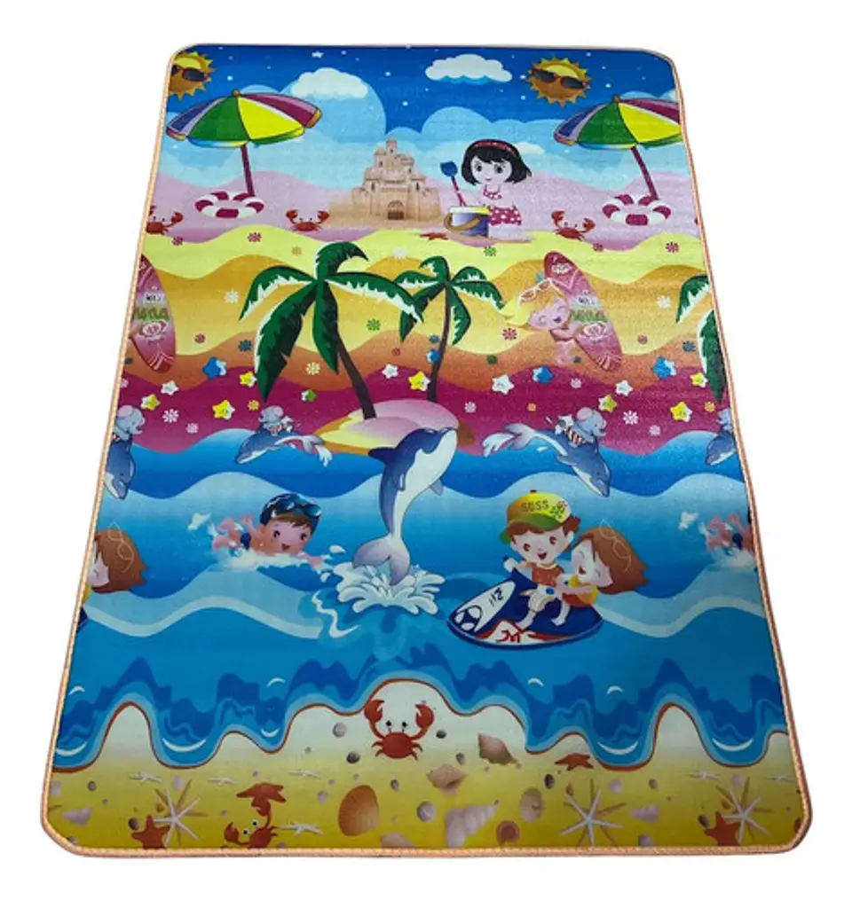 Tapete Bebe Gateo 1.80mt X 1.20 Doble Faz 5