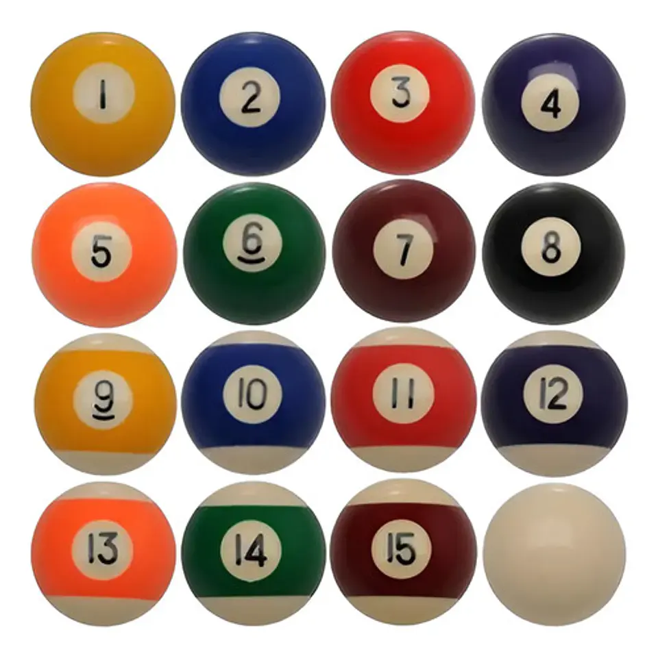 Pelota Antiestres Bolas De Billar X 12 Unidades 2
