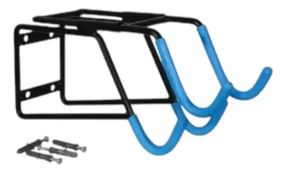 Gancho 2 Bicicletas Horizontal Pared Soporte Bicicletas Color Negro 2