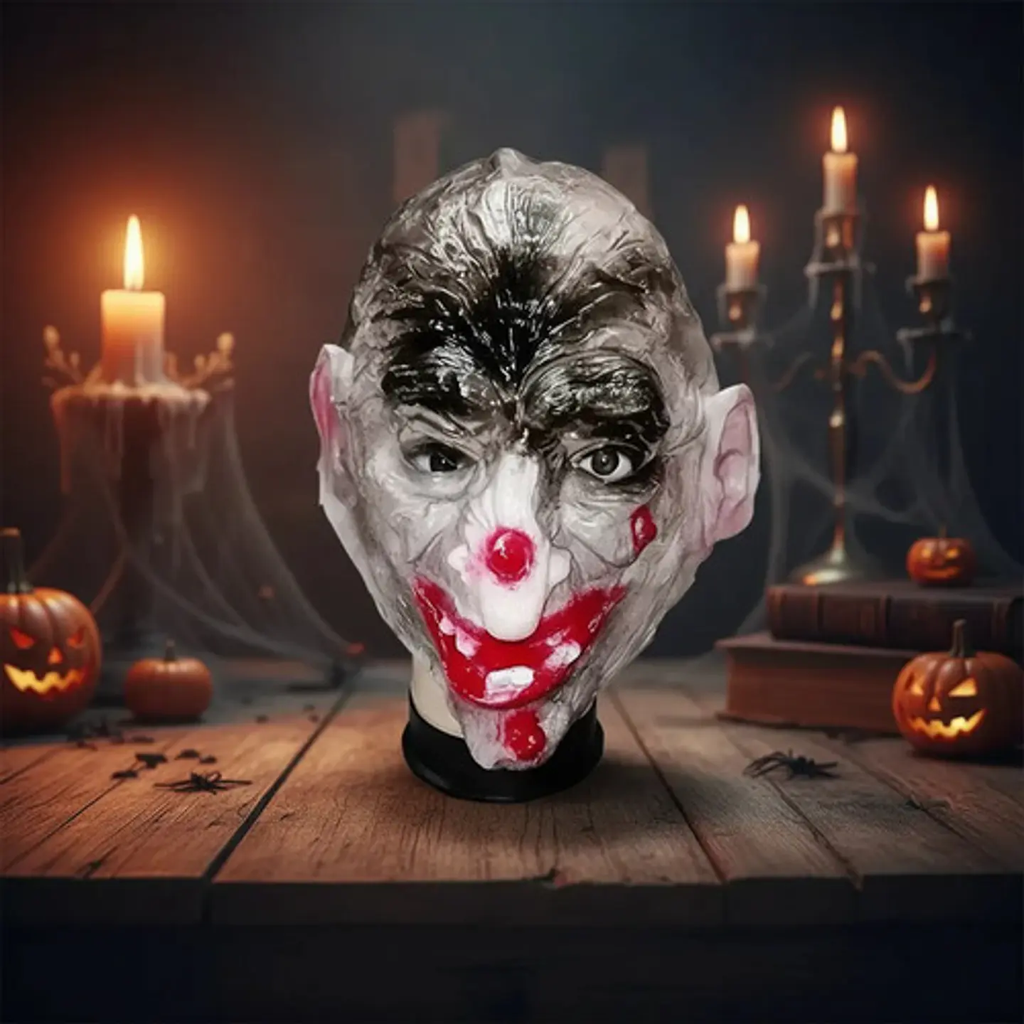 70% Máscara Caucho Halloween Bruja Disfraz 001-011 3