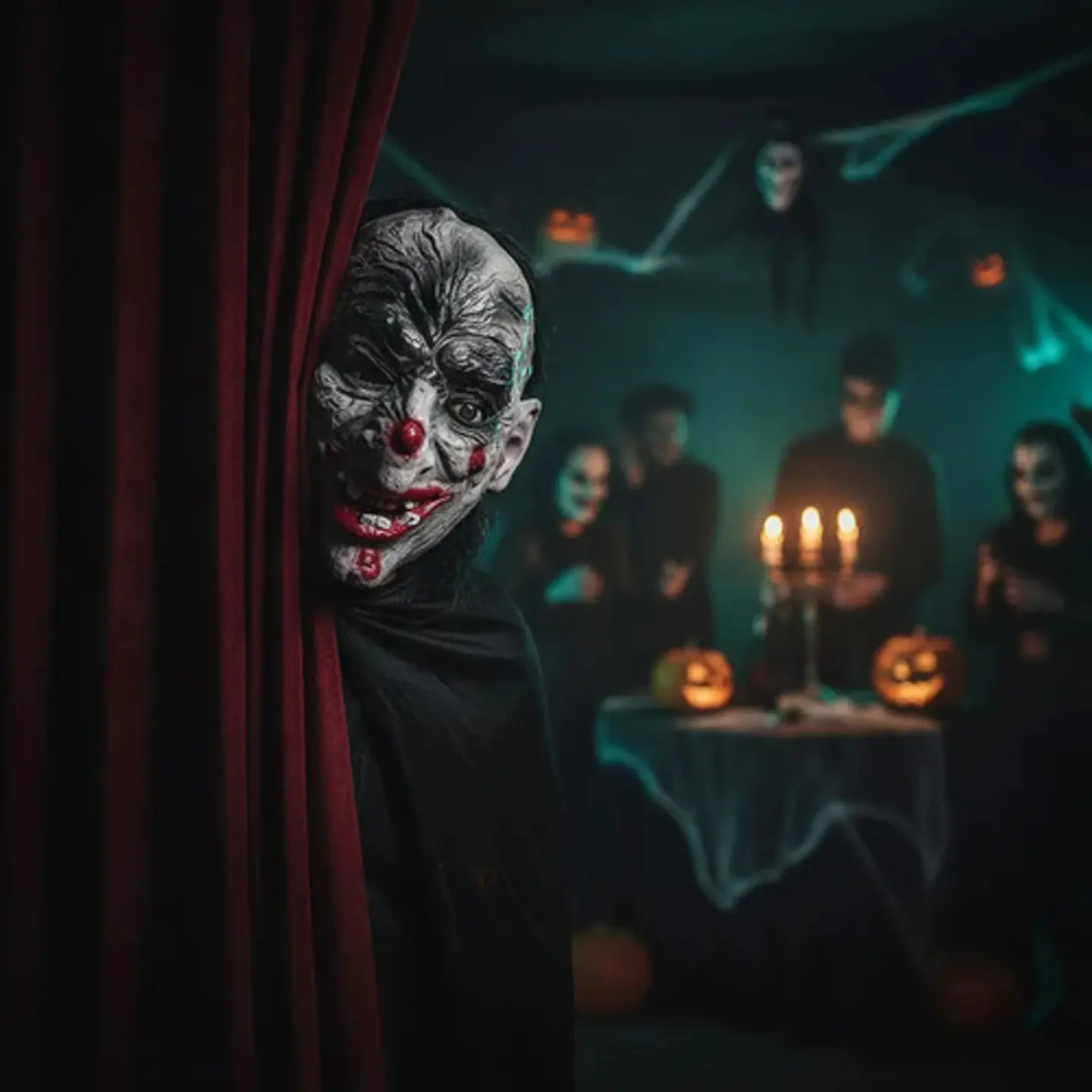 70% Máscara Caucho Halloween Bruja Disfraz 001-011 4