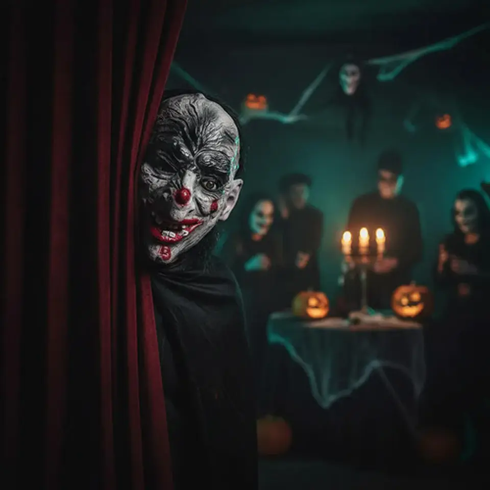 70% Máscara Caucho Halloween Bruja Disfraz 001-011 4