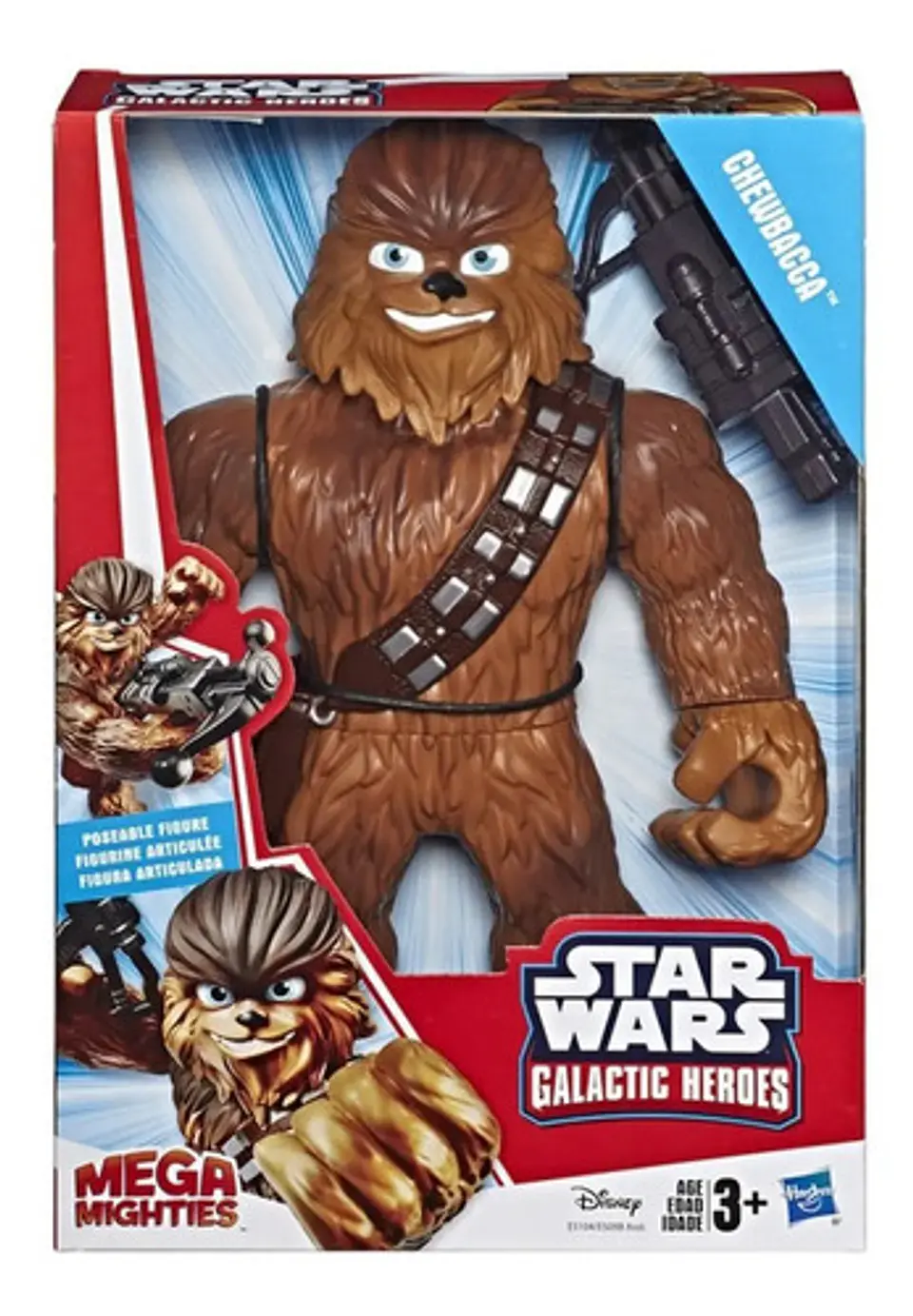 Figura De Acción Chewbacca Star Wars Mega Mighties Galactic Heroes De 10 Pulgadas 3