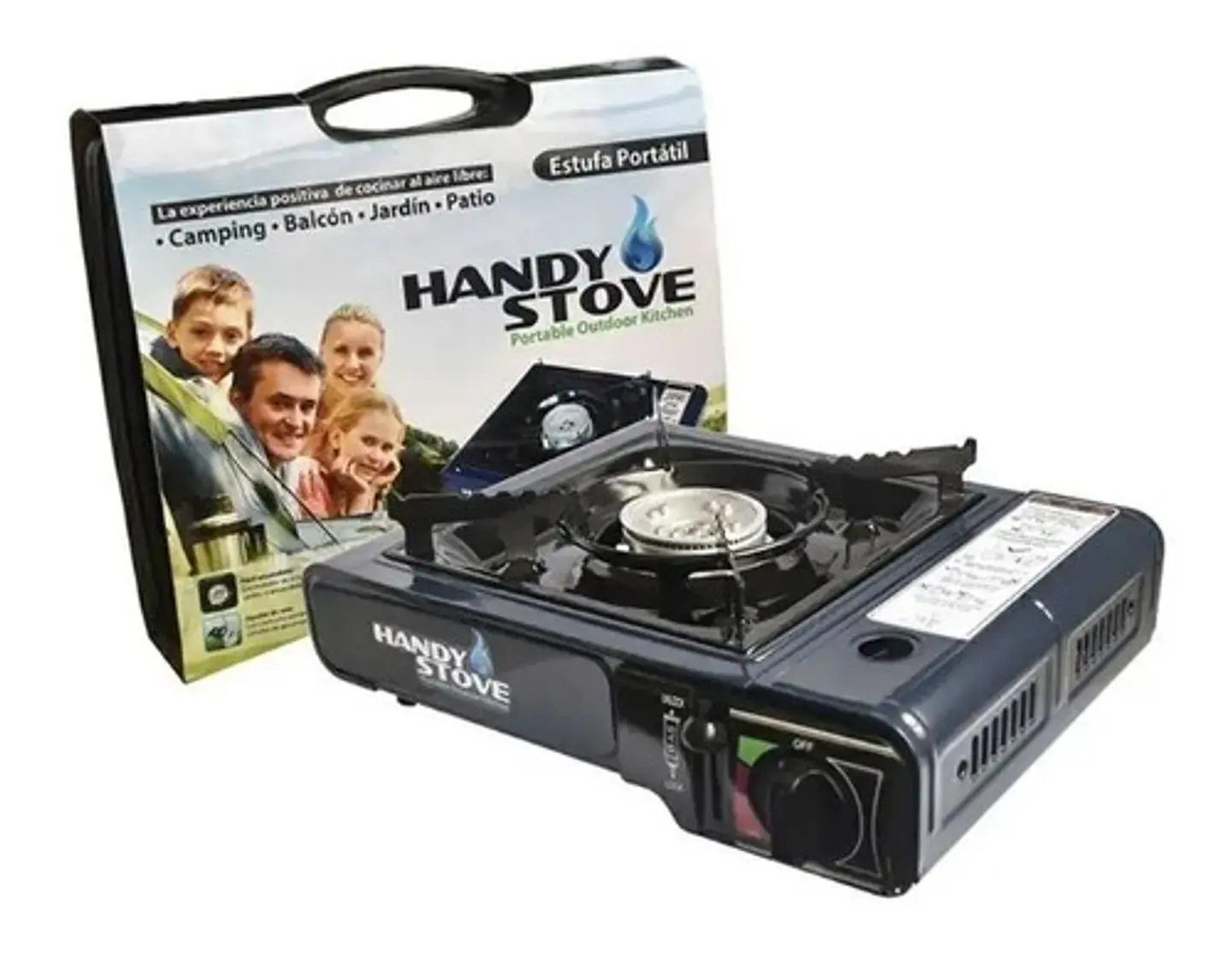 Estufa Gas Portable Camping Butano 4 Tanques Cocina Chispaut 6