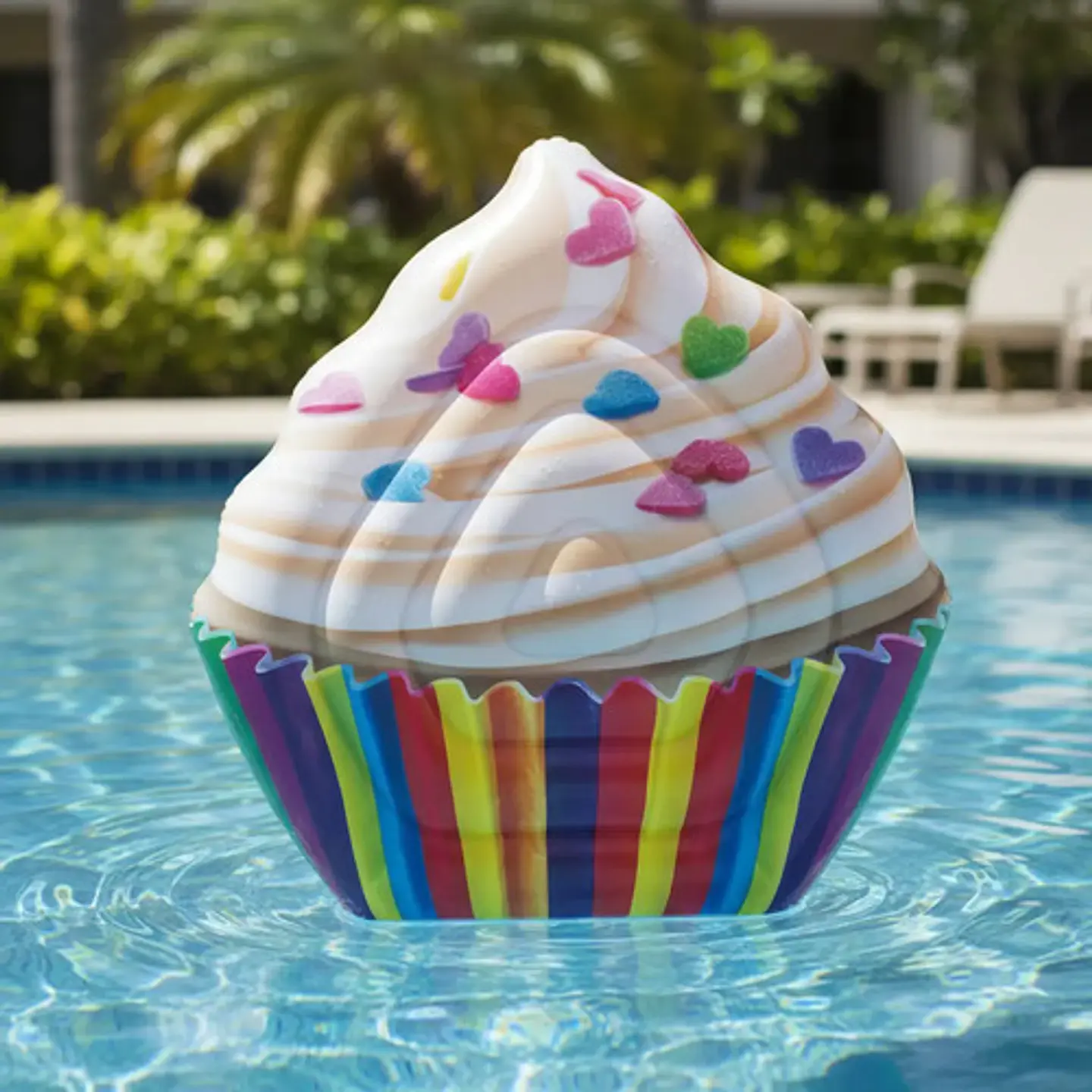 Figura Inflable De Cupcake Intex 58770 Blanco 1