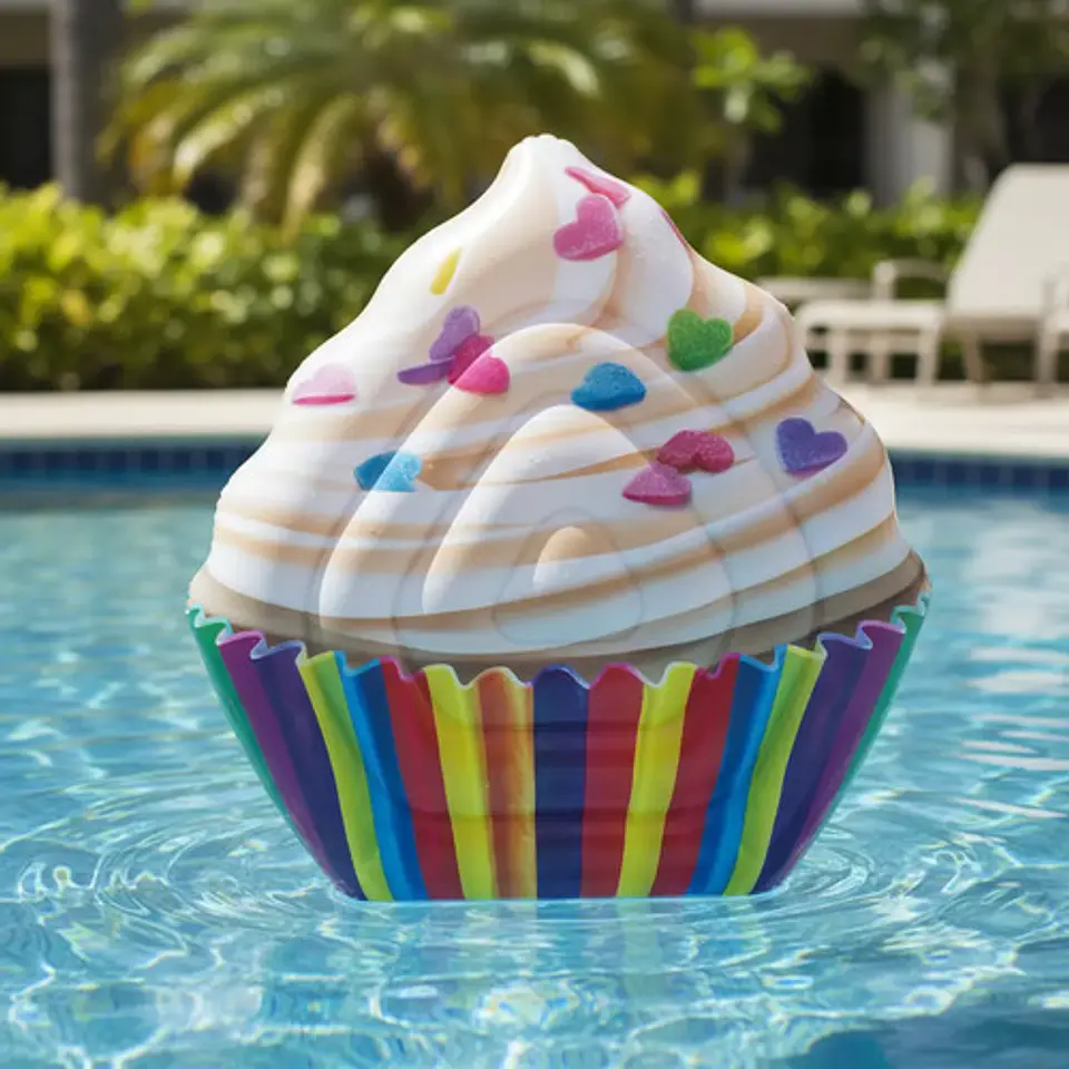 Figura Inflable De Cupcake Intex 58770 Blanco 1