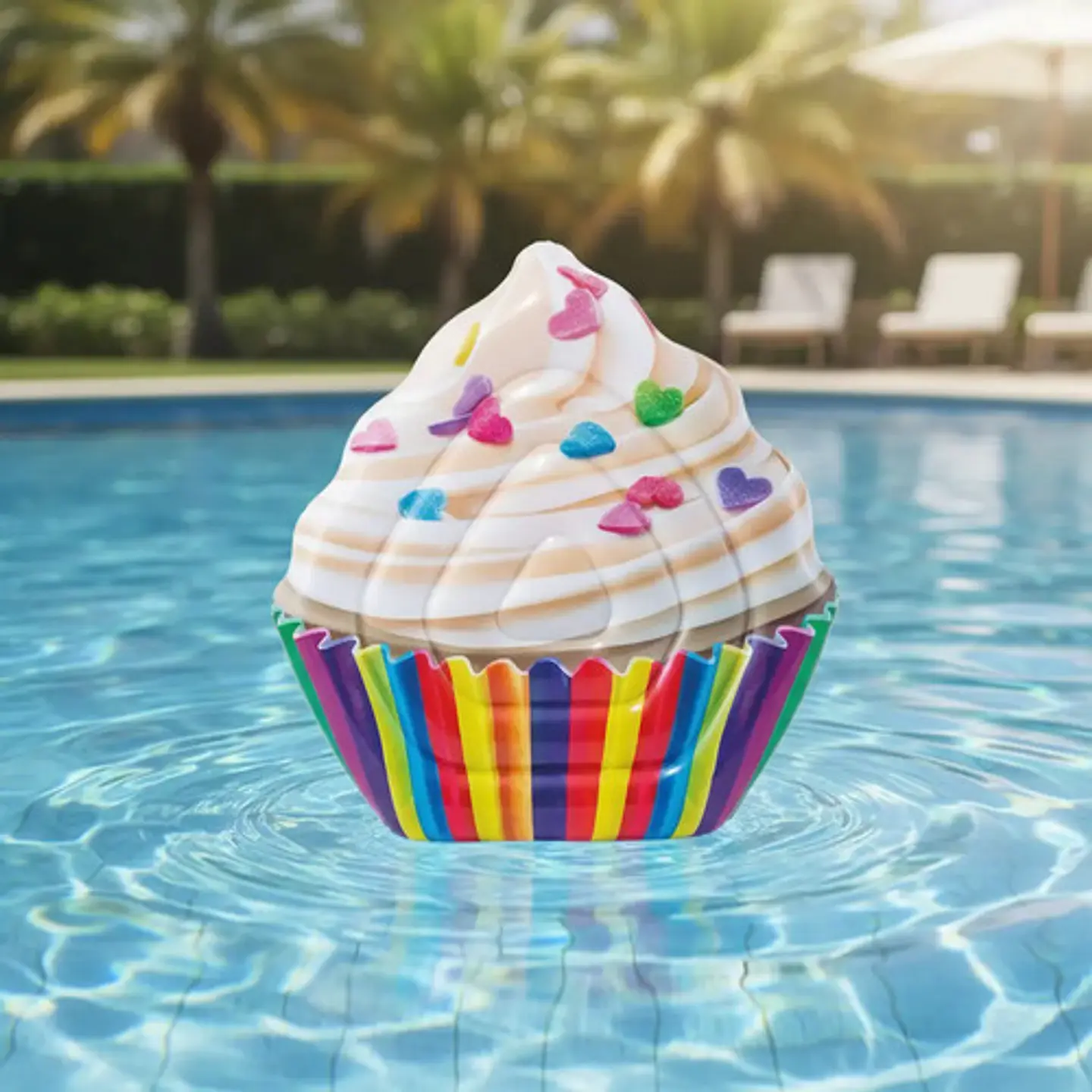 Figura Inflable De Cupcake Intex 58770 Blanco 3