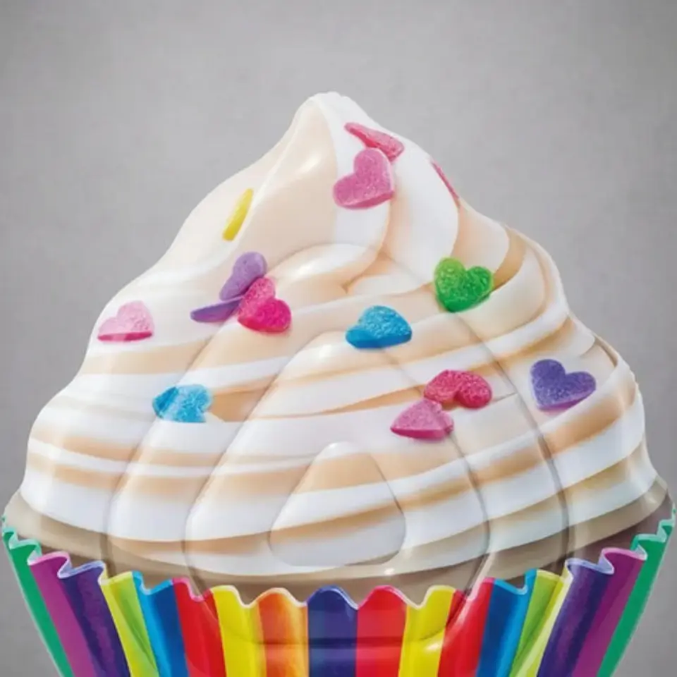 Figura Inflable De Cupcake Intex 58770 Blanco 4