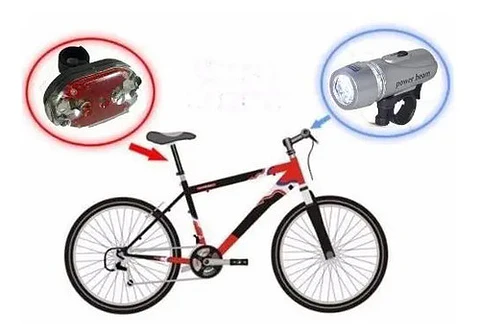 Luz Led Delantera Trasera Bicicleta Linterna Xy107 Luces