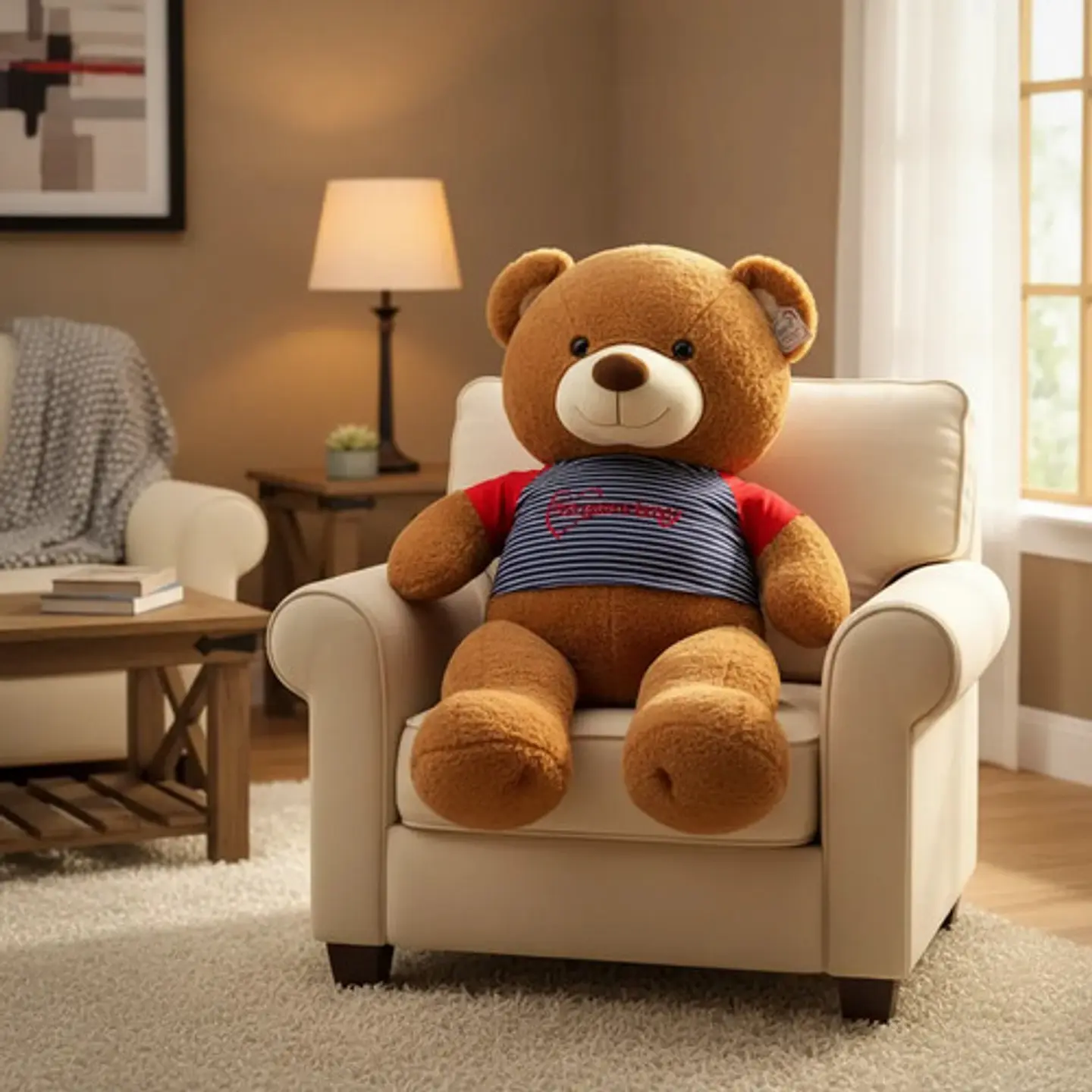 Peluches Gigante Oso 110cm Sentado Regalo Amor Sm-99-80 3
