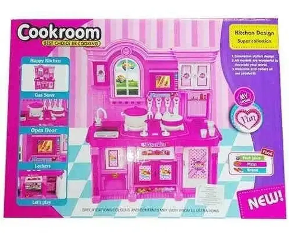 Cocina Pequeña Infantil Niñas Juguete Ollas Horno 5818-2 2