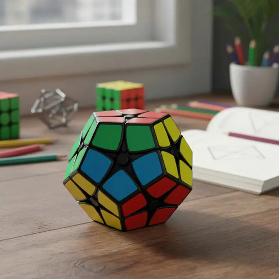 Cubo Mágico Rubik's 2x2x2 Pentagonal Para Inteligencia Y Destreza Negro 3