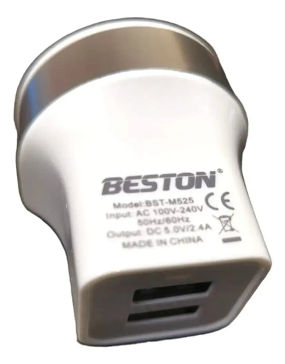 Cargador Pared Portátil 2 Usb Beston M525 Adaptador 2