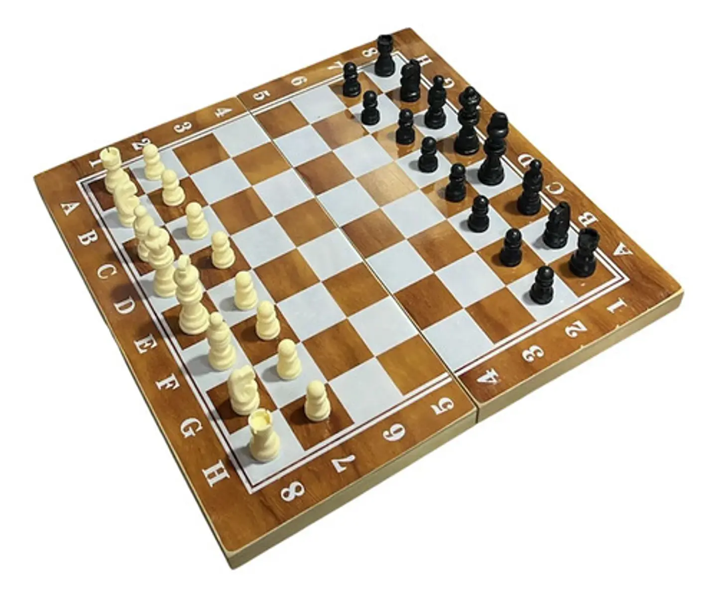 Ajedrez Juego 3 En 1 De Mesa Madera  34 X 34 Chess 8102 1