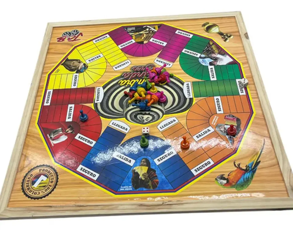 Juego Parqués 6 Puestos Y Escalera 42 X 42 Cm Casa Hogar 2
