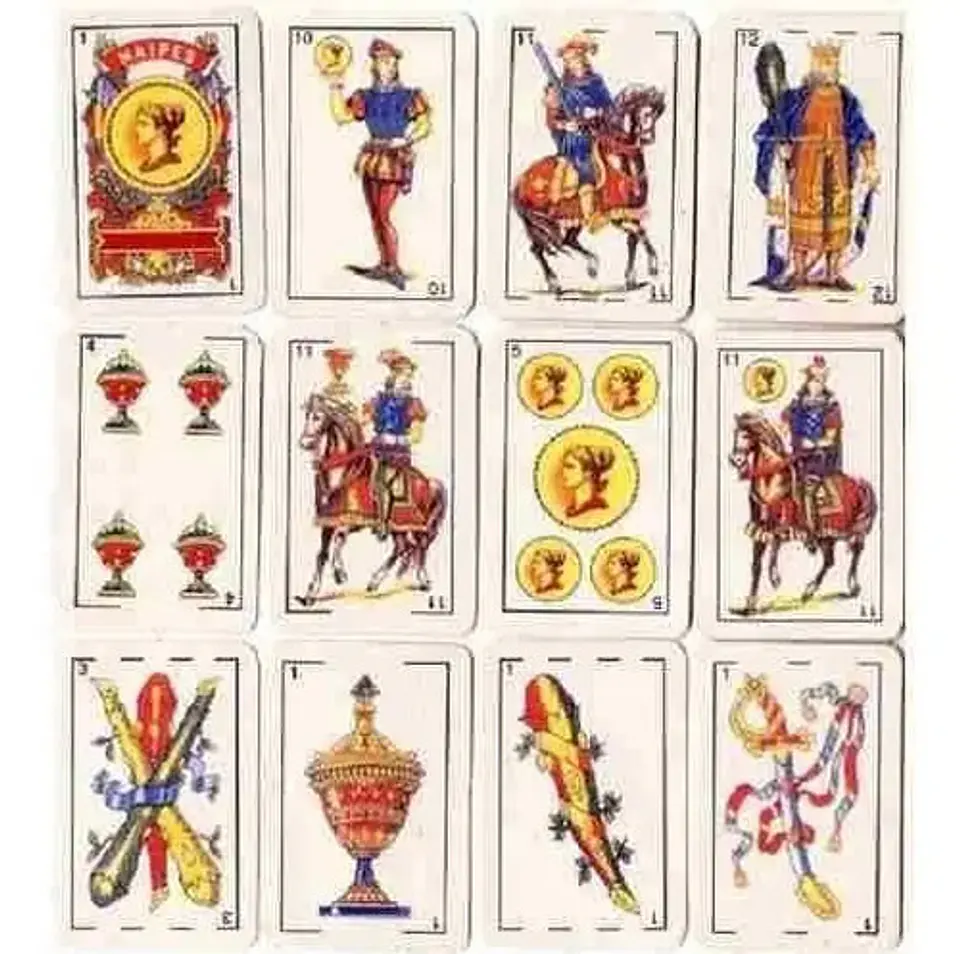 Baraja Española Poker Royal 40 Cartas Naipes Plastico Única 8