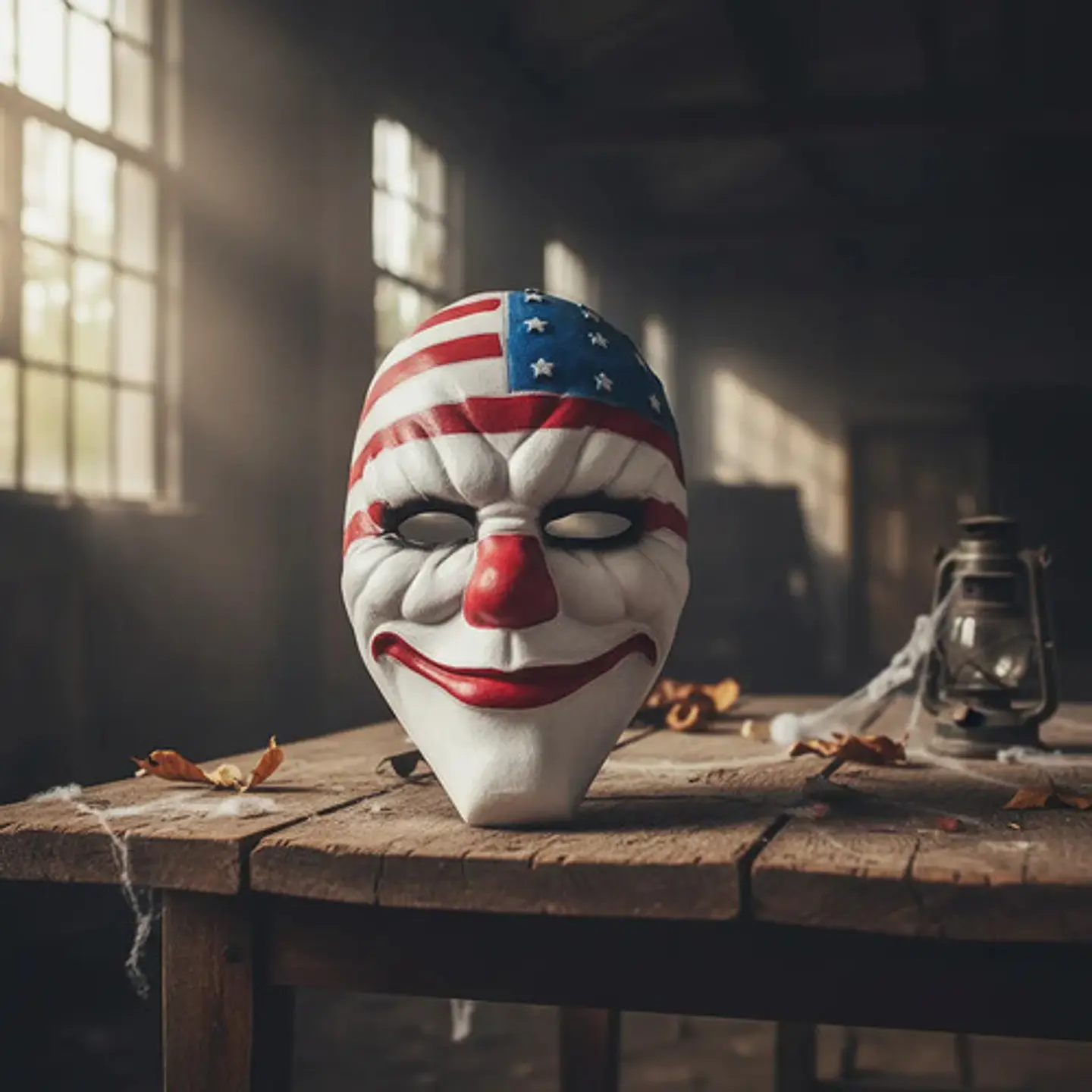 Máscara La Purga Payaso Ref 9002 Halloween Bandera Ameri Color Blanco 2