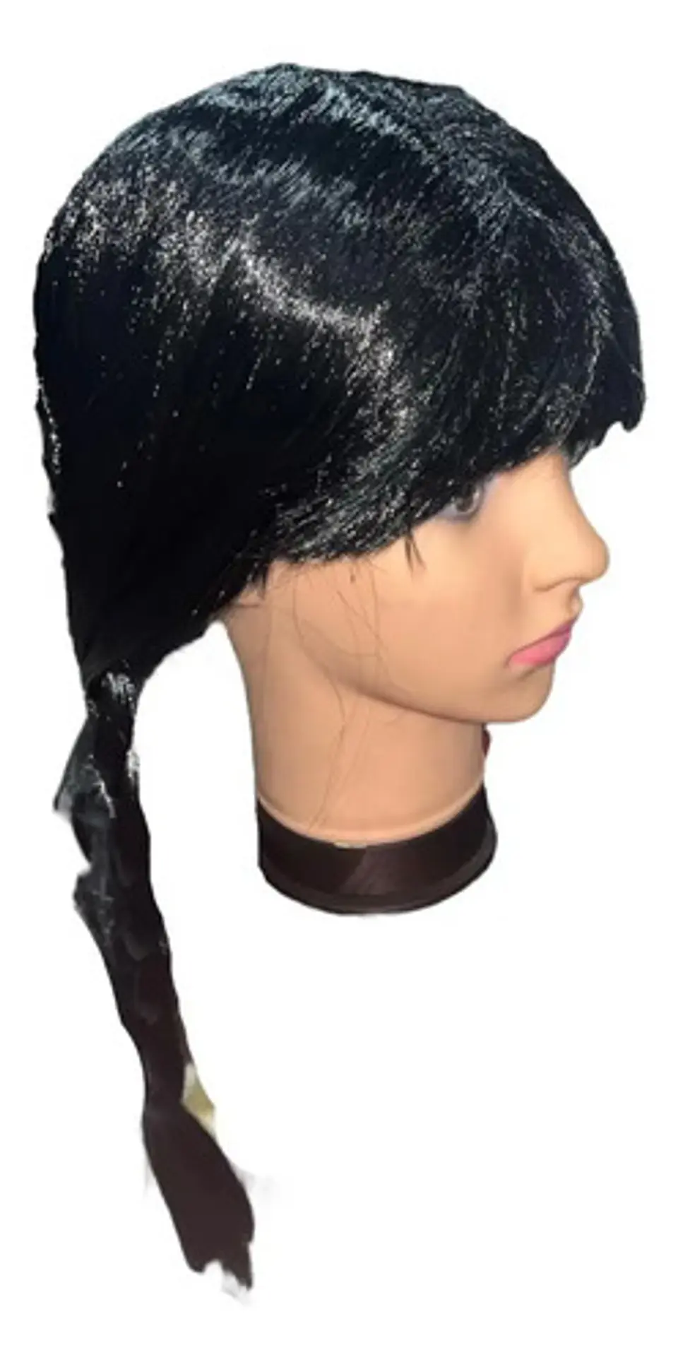 Peluca Larga Trenzas Halloween Fiesta Disfraz Pm-44907 2