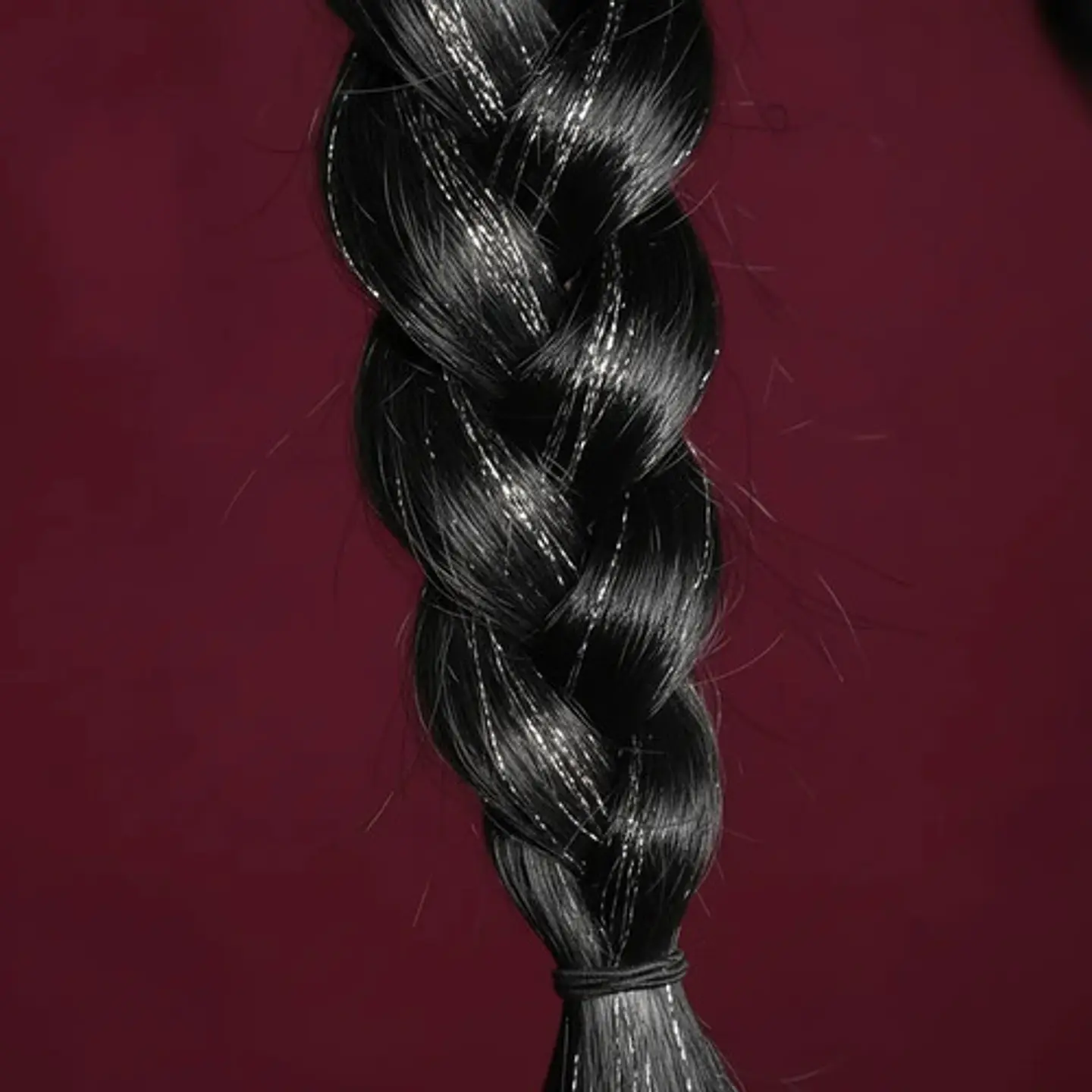 Peluca Larga Trenzas Halloween Fiesta Disfraz Pm-44907 4