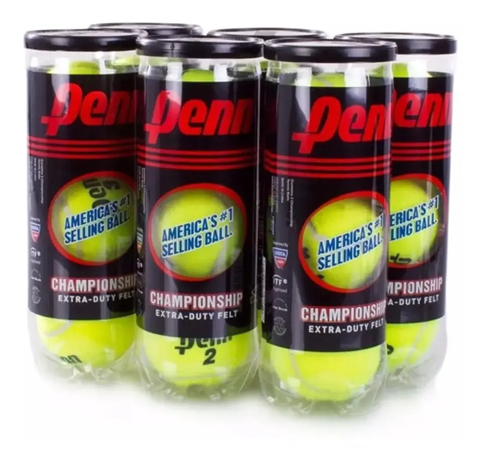 Pelotas De Tenis Penn 6 Tubos De 3 Bolas Ref: 521019 1