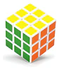 Cubo Rubiks Niños Sencillo Plástico Juego Cuadrado - Miniatura 1