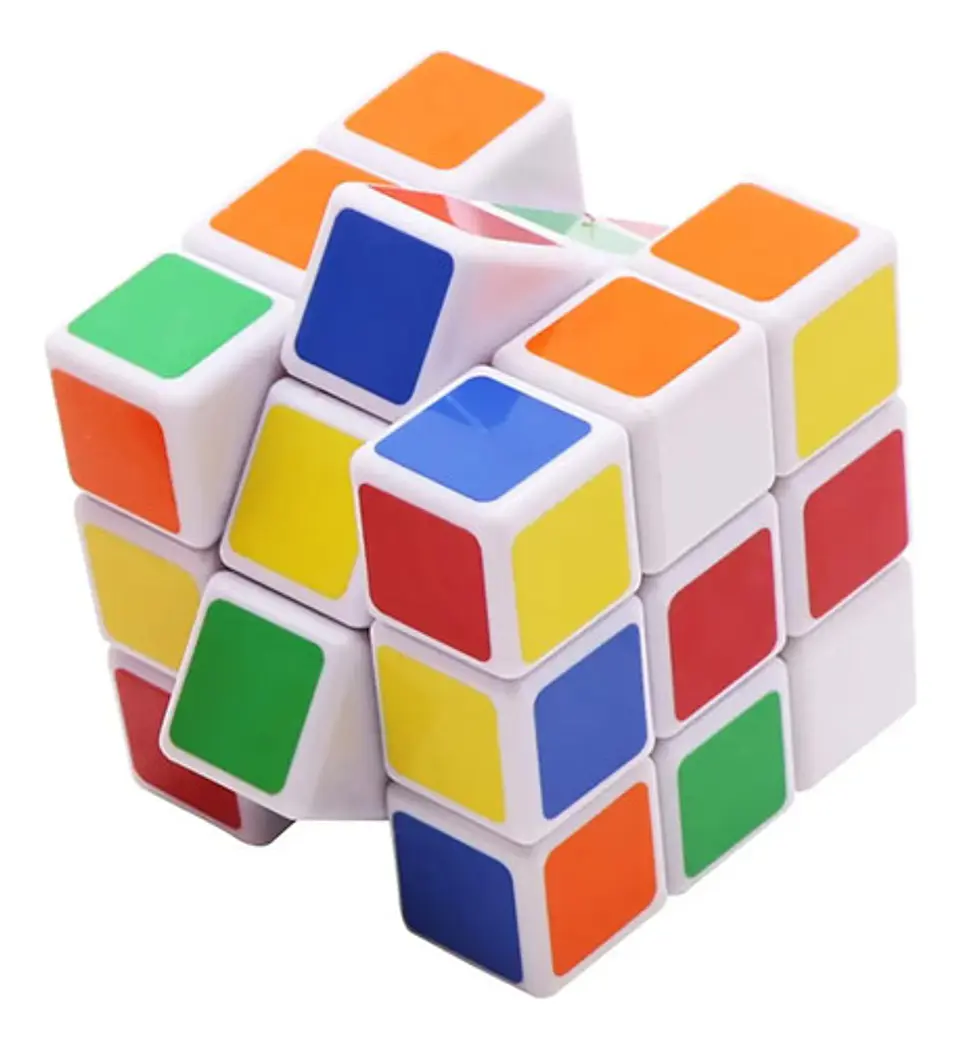 Cubo Rubiks Niños Sencillo Plástico Juego Cuadrado 3
