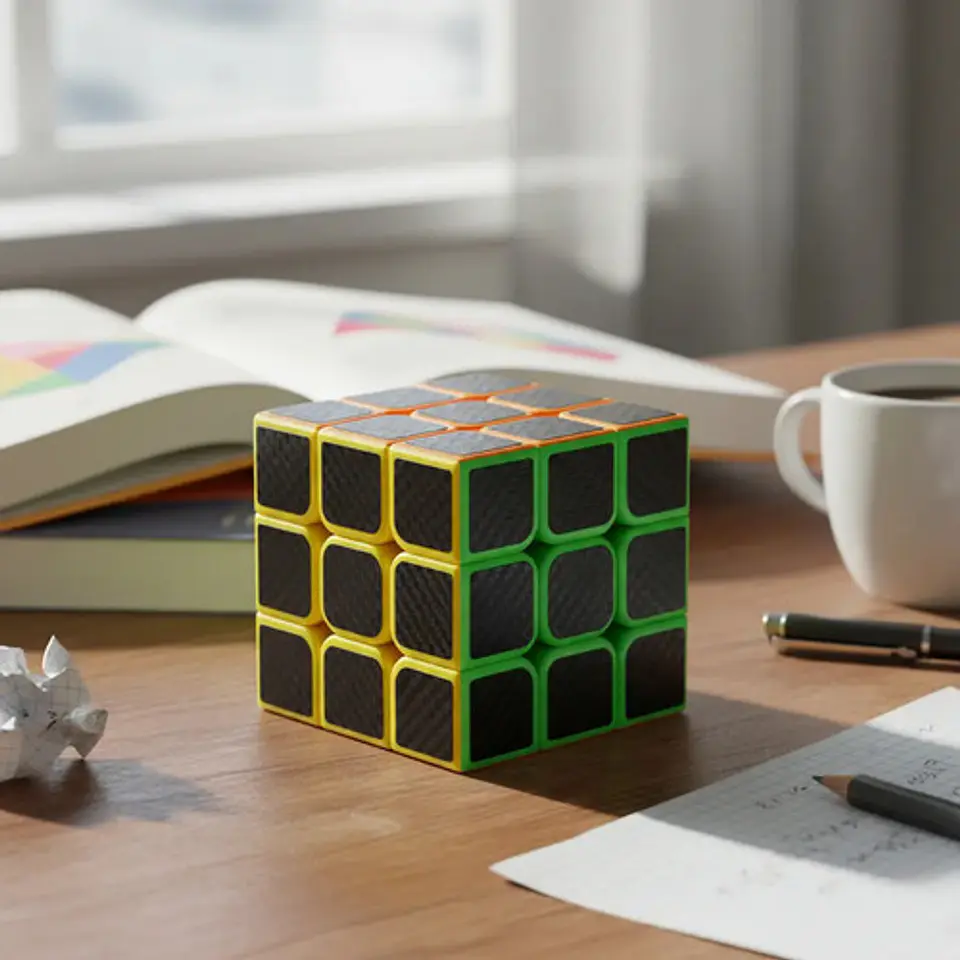 Cubo Mágico 3x3x3 De Fibra De Carbono Multicolor Guoding 2